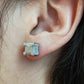 Square Ice Out Ear Stud Earring Piercing (EPAD) - TMT The Money Thing