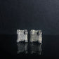 Square Ice Out Ear Stud Earring Piercing (EPAD) - TMT The Money Thing