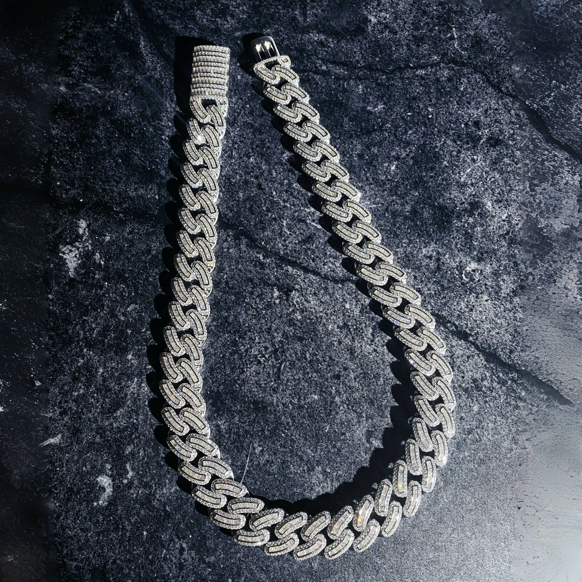 Baguette Cut Cuban Necklace (CCAD) - TMT The Money Thing