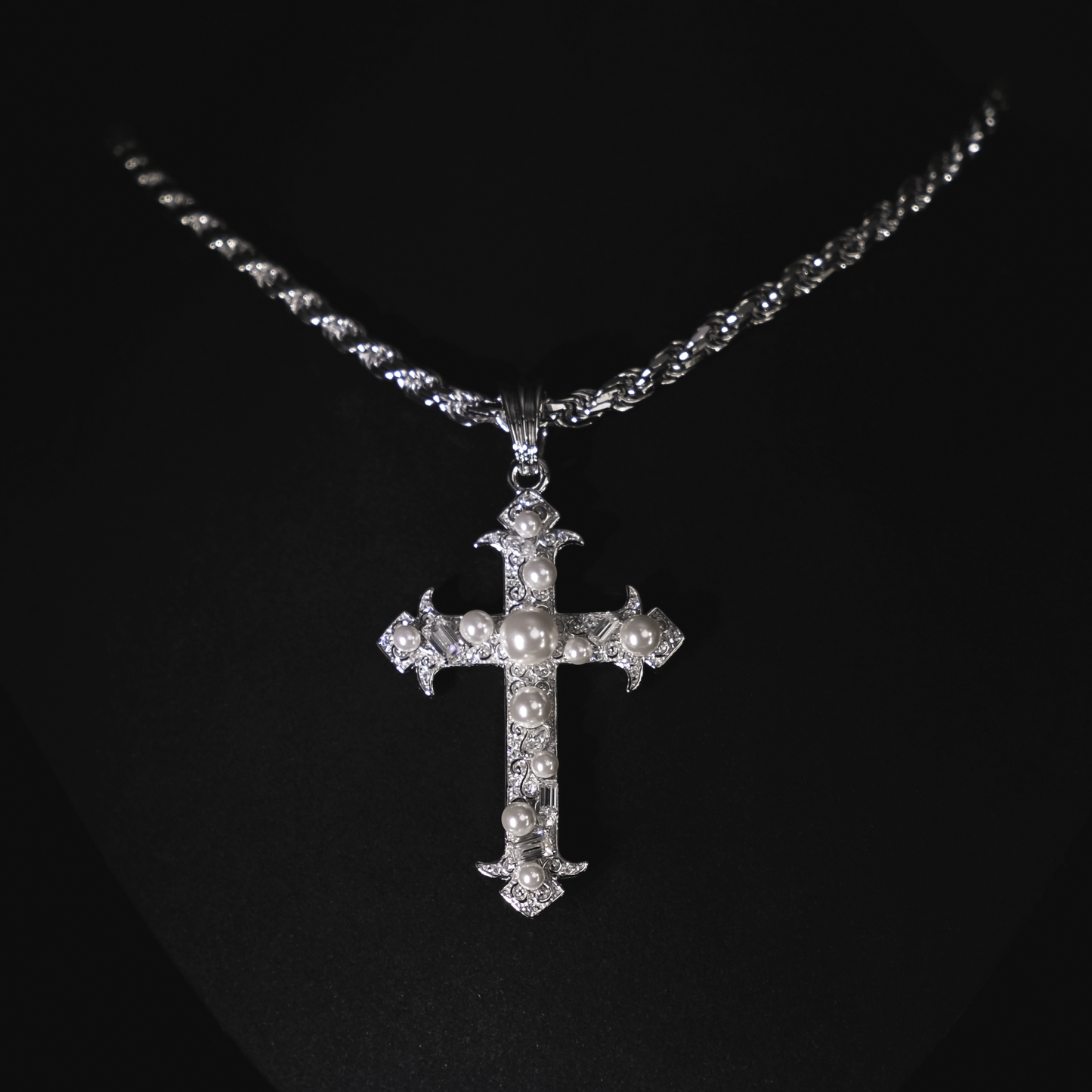 Pearl Cross Neck Pendant (DDZ-05P) - TMT The Money Thing