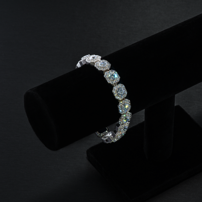 Cluster Round Cut Tennis Bracelet (TBAA 110) - TMT The Money Thing